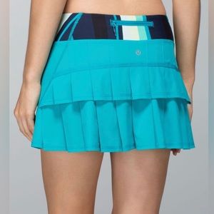 Lululemon Turquoise Pacesetter Pleated Skort